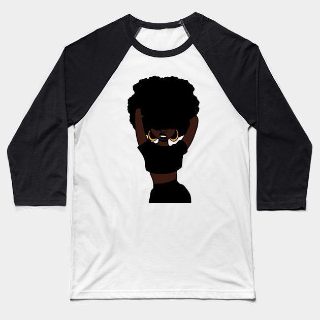 Melanin Afro Queen Collection Baseball T-Shirt by 09GLawrence